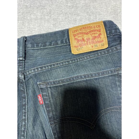 Levis 527 Jeans Mens Tag 36x32 Actual 36x32 Blue Bootcut Western Y2K Ranch - Picture 4 of 14